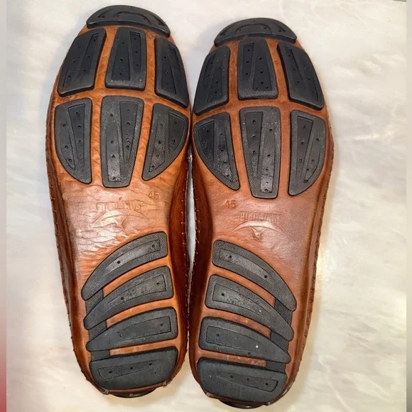 Pikolinos Brown Leather Driving Shoes 45 (US 11.5–12) Handmade Comfort Moccasins - Picture 15 of 16